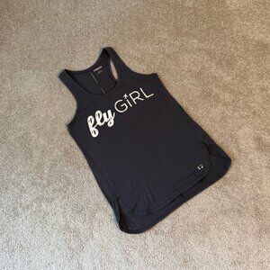 Ogio Fly Girl Women’s Grey Sleeveless Tank Top Pilot Shirt Split Racerback Sz S